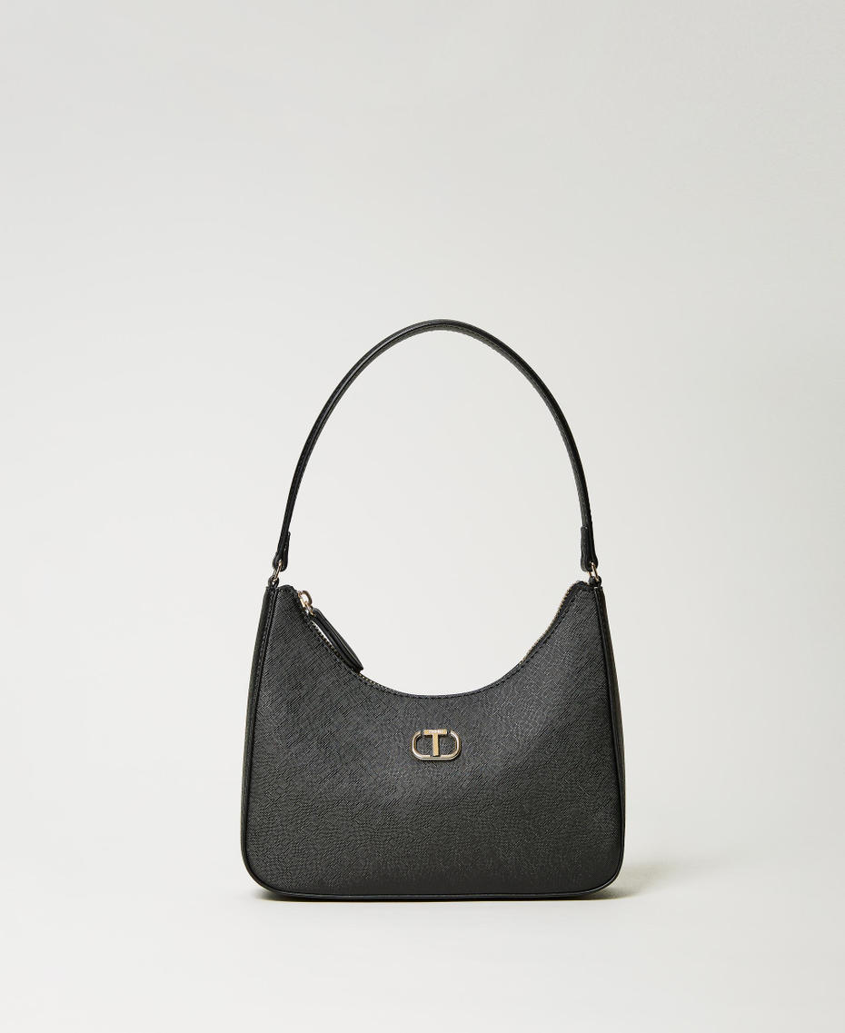 Mini hobo bag with Oval T Black Woman 241TH7032_00006_01