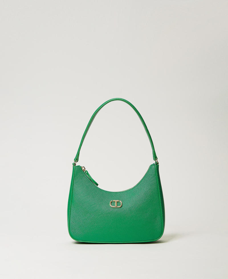 Mini hobo bag with Oval T “Flag Green” Woman 241TH7032_00928_01