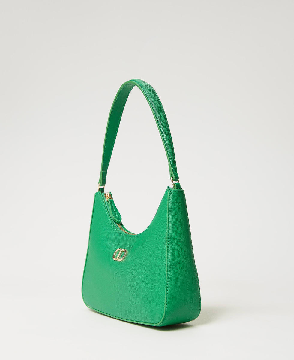 Mini hobo bag with Oval T &ldquo;Flag Green&rdquo; Woman 241TH7032_00928_02