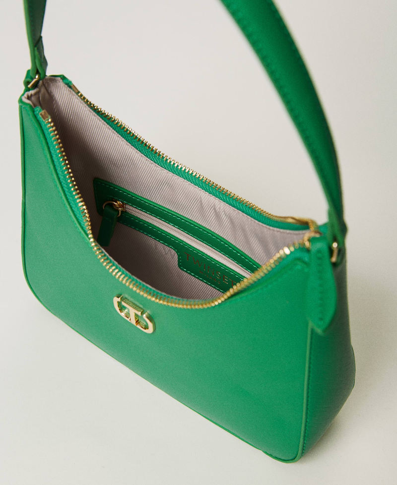 Mini hobo bag with Oval T &ldquo;Flag Green&rdquo; Woman 241TH7032_00928_04