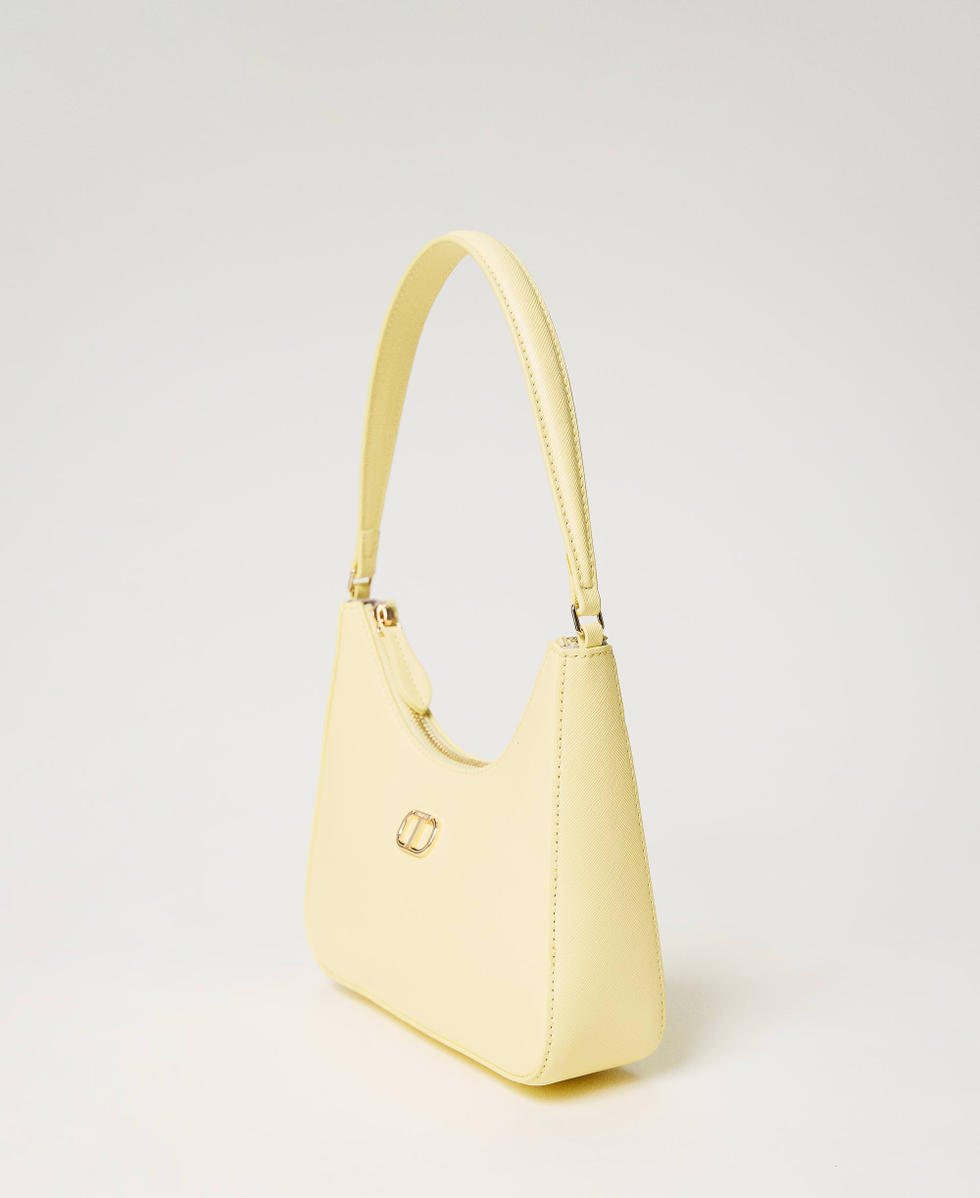 Mini hobo bag with Oval T &ldquo;Light Lemon&rdquo; Yellow Woman 241TH7032_04615_02
