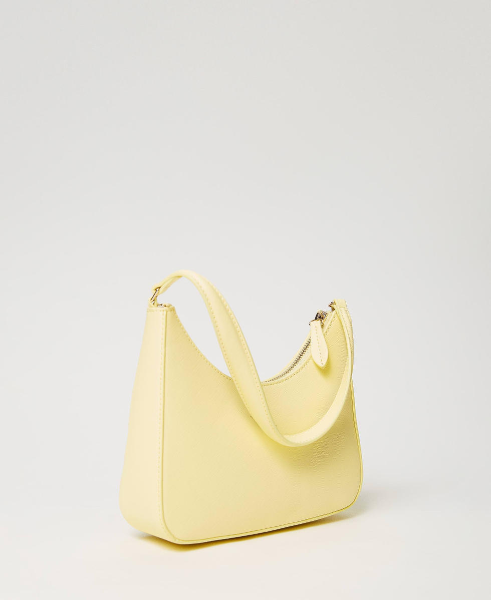 Mini hobo bag with Oval T &ldquo;Light Lemon&rdquo; Yellow Woman 241TH7032_04615_03