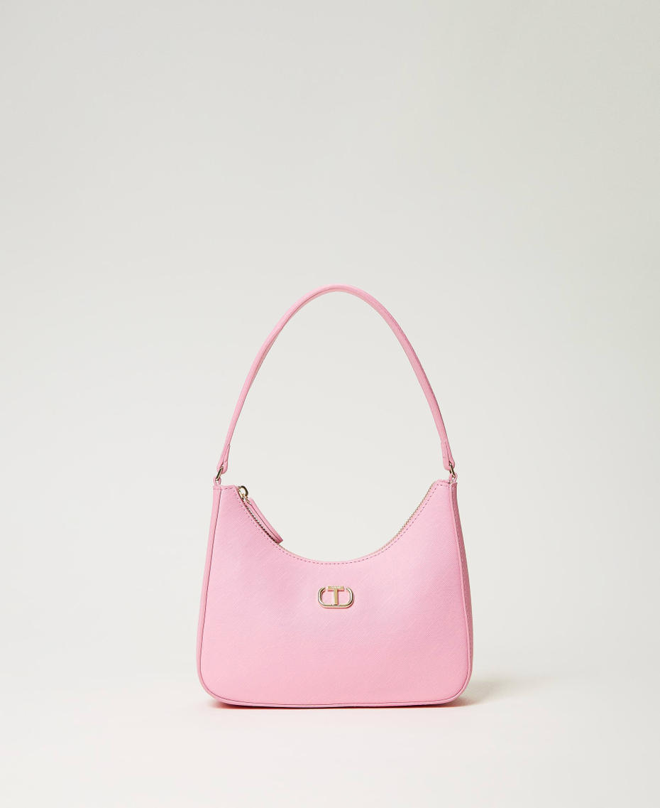 Mini-Hobo-Bag mit Oval T Prism Pink Frau 241TH7032-01