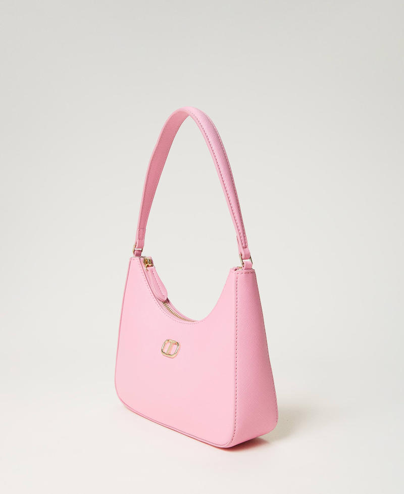 Mini-Hobo-Bag mit Oval T Prism Pink Frau 241TH7032-02