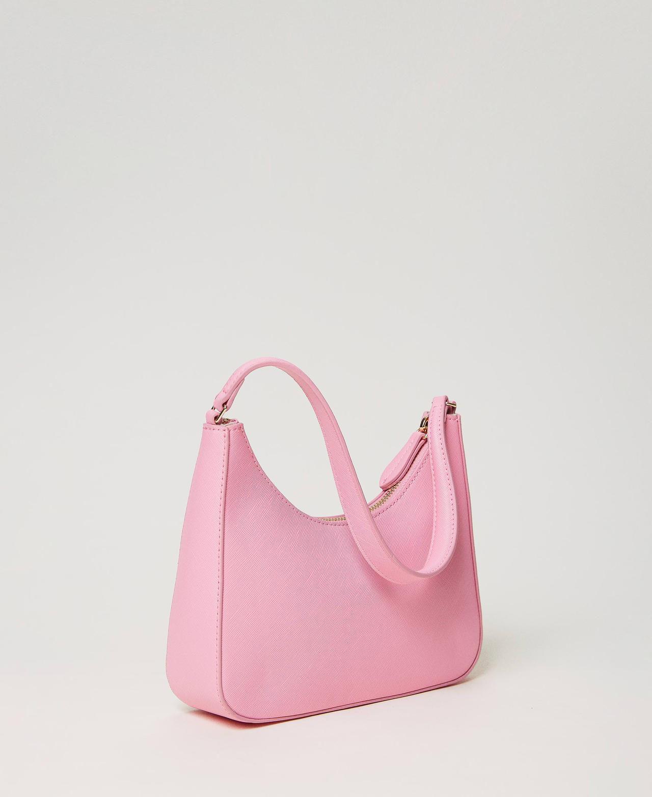 Mini-Hobo-Bag mit Oval T Prism Pink Frau 241TH7032-03