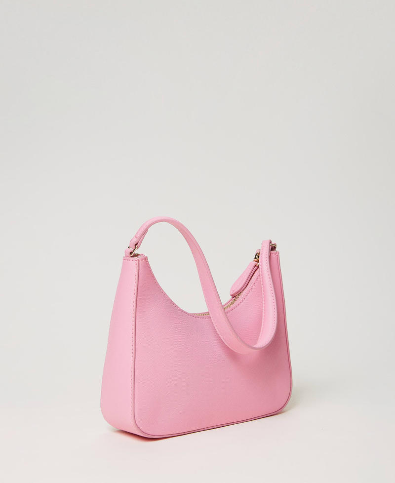 Mini-Hobo-Bag mit Oval T Prism Pink Frau 241TH7032-03