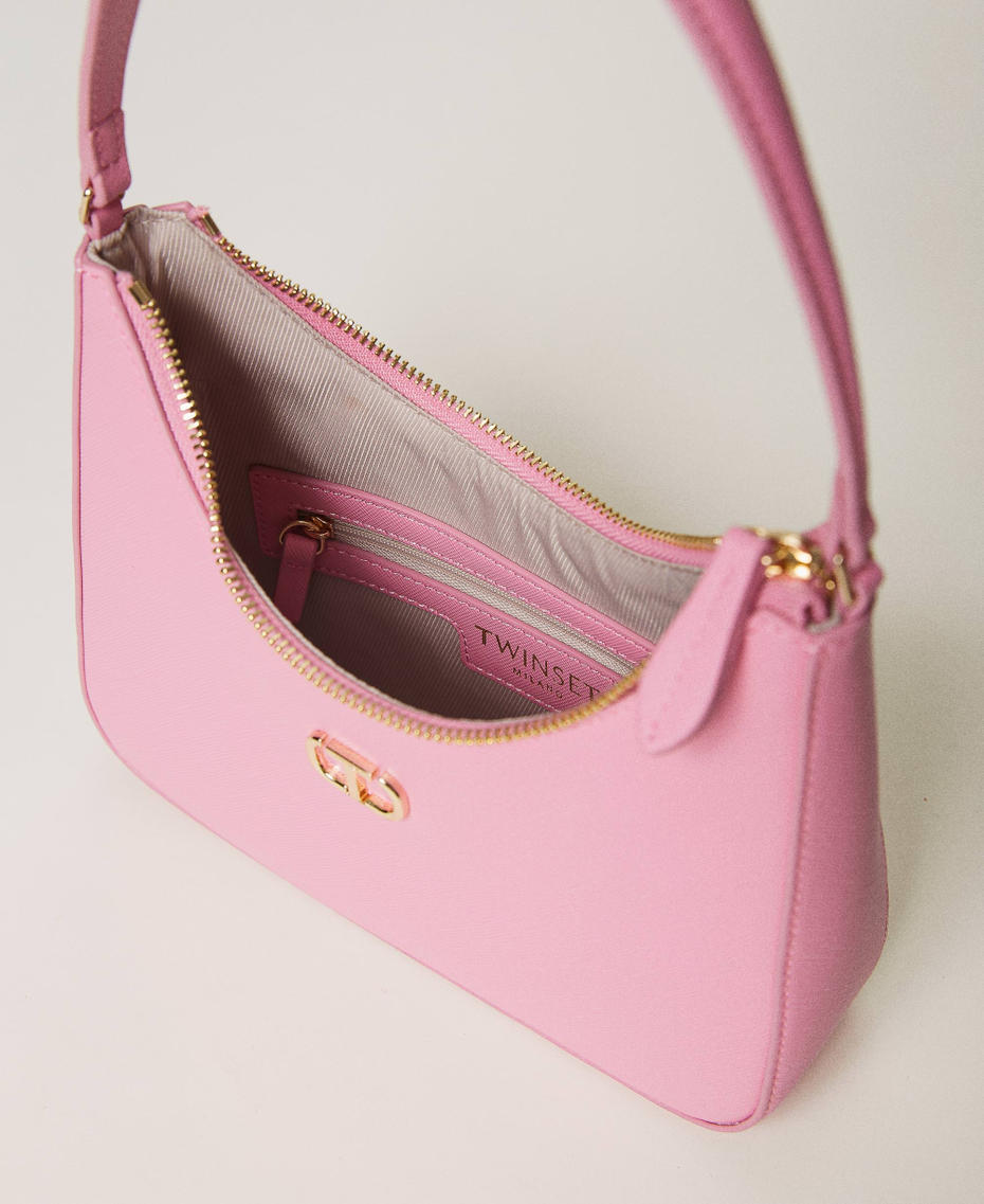Mini hobo bag with Oval T "Prism Pink" Woman 241TH7032-04