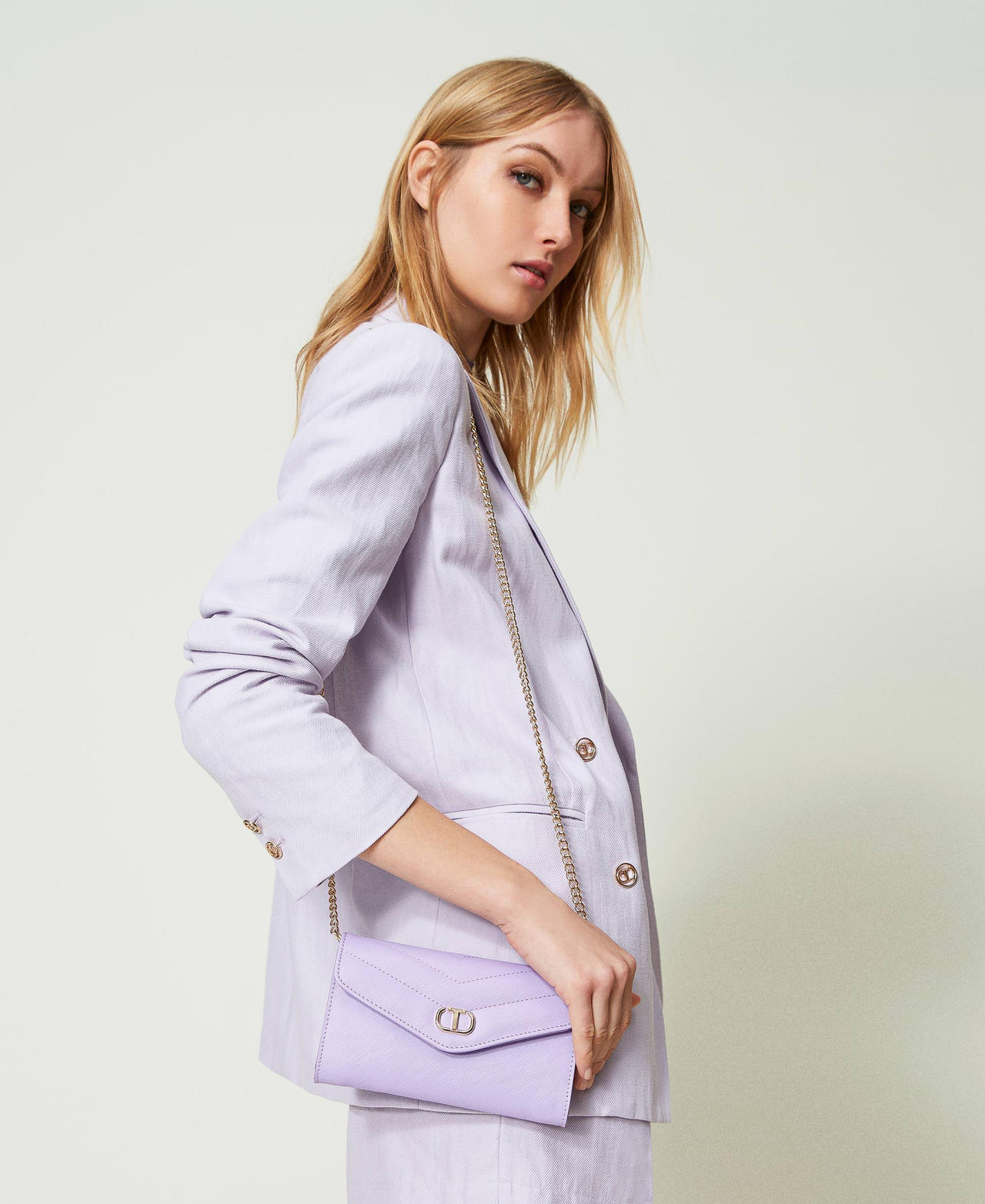Portacellulare con Oval T e tracolla Viola "Giacinto" Donna 241TH7040_11296_0S