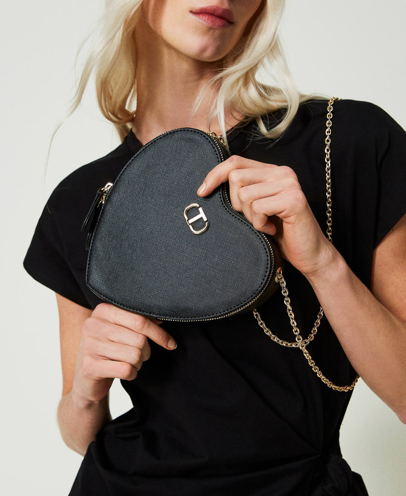 &lsquo;Mon Amour&rsquo; heart-shaped bag Black Woman 241TH7041_00006_S0