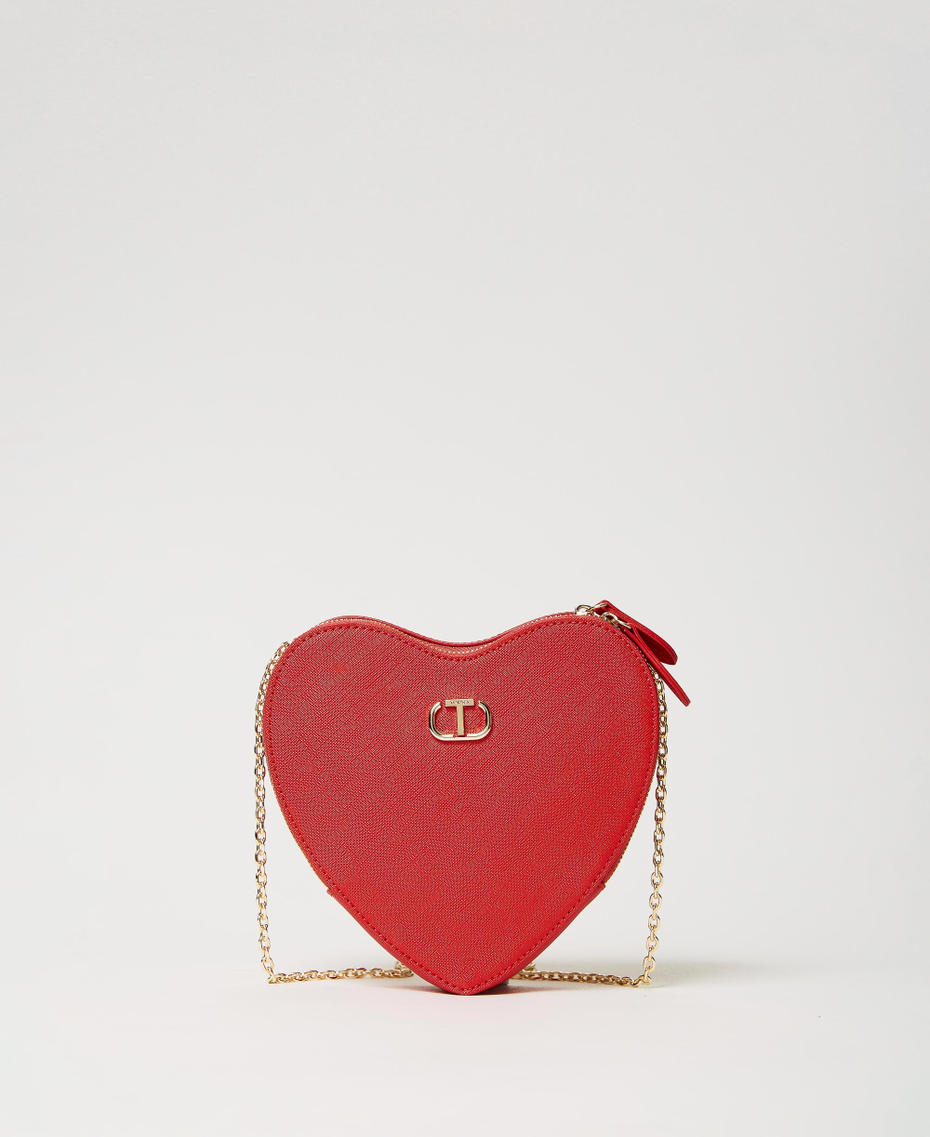 &lsquo;Mon Amour&rsquo; heart-shaped bag Lacquer Red Woman 241TH7041_00678_01