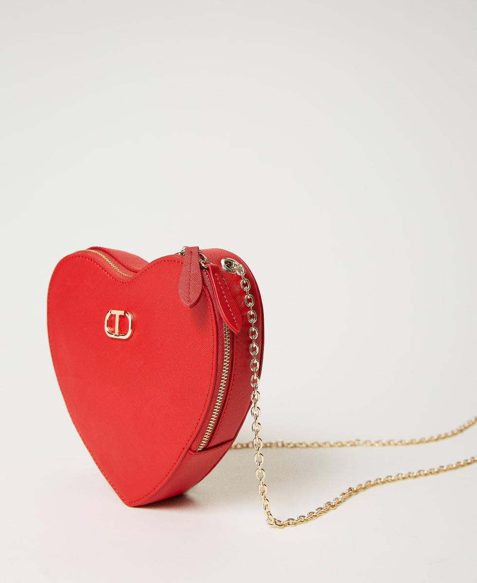 Heart shaped purse online red