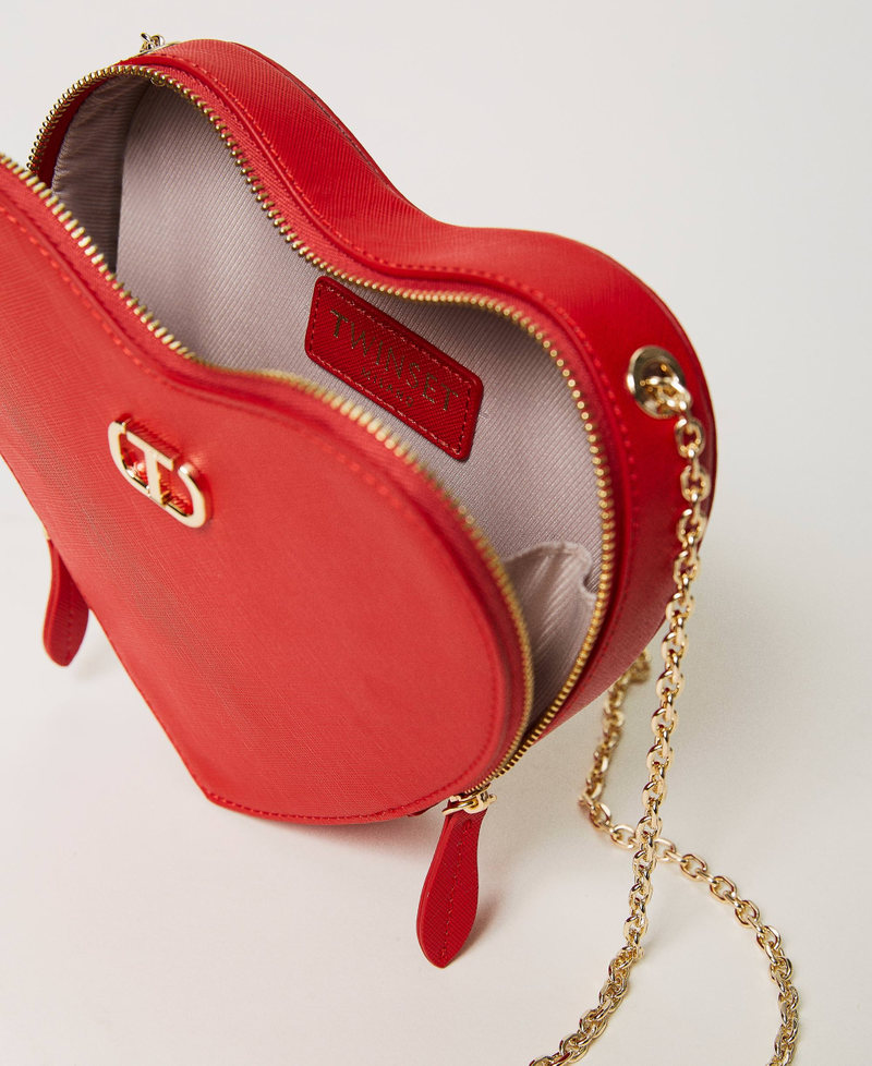 &lsquo;Mon Amour&rsquo; heart-shaped bag Lacquer Red Woman 241TH7041_00678_04