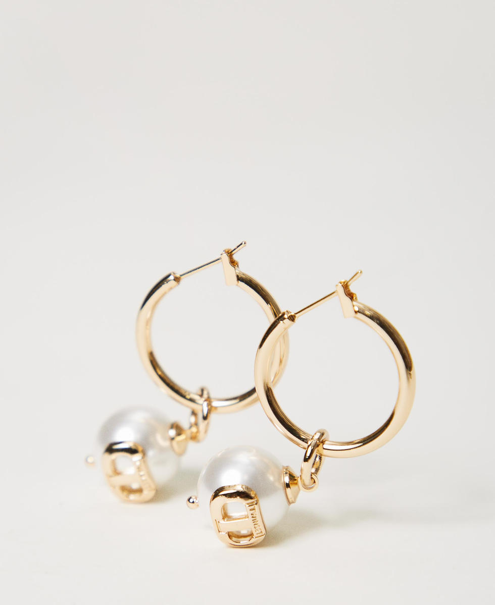 Orecchini ad anello con perla e Oval T