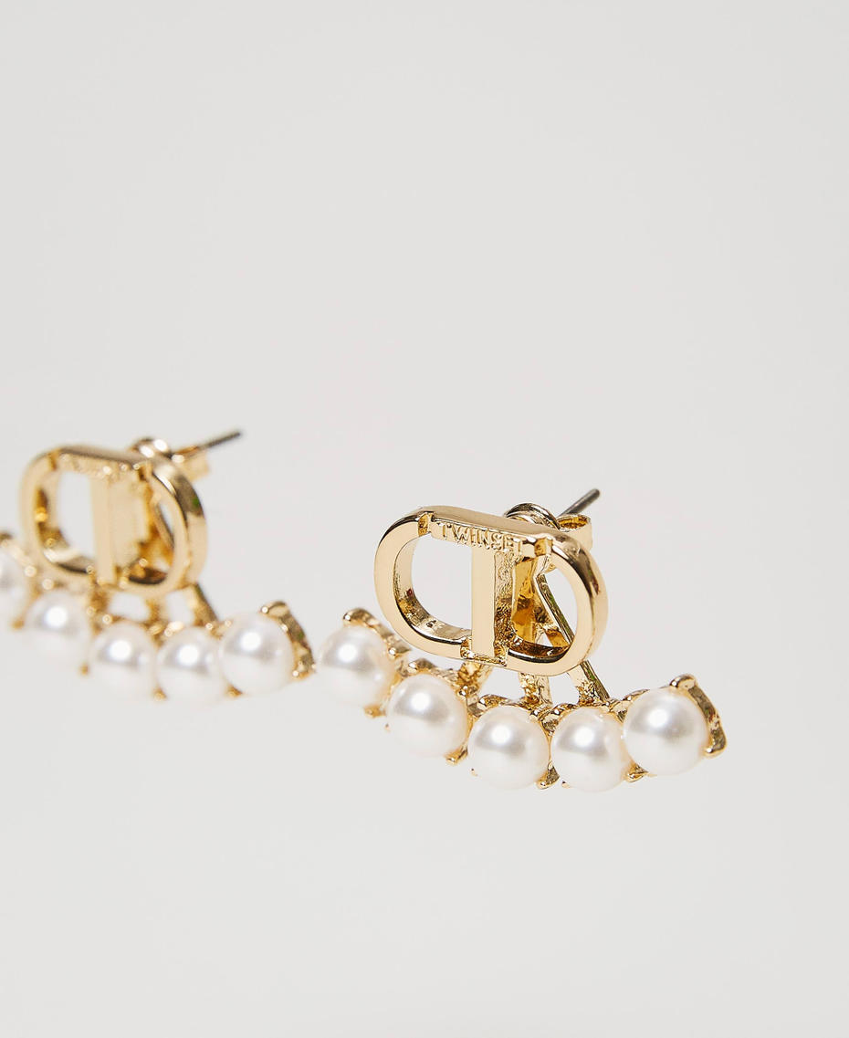 Boucles d’oreilles avec perles et Oval T New Gold Femme 241TO5070-01