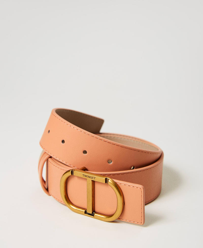 Ceinture réversible en cuir avec passants