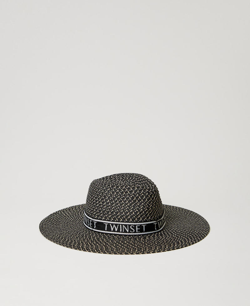 Wide brim hat with logo Black Woman 241TO5170-01