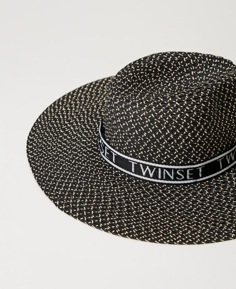 Wide brim hat with logo Black Woman 241TO5170_00006_03