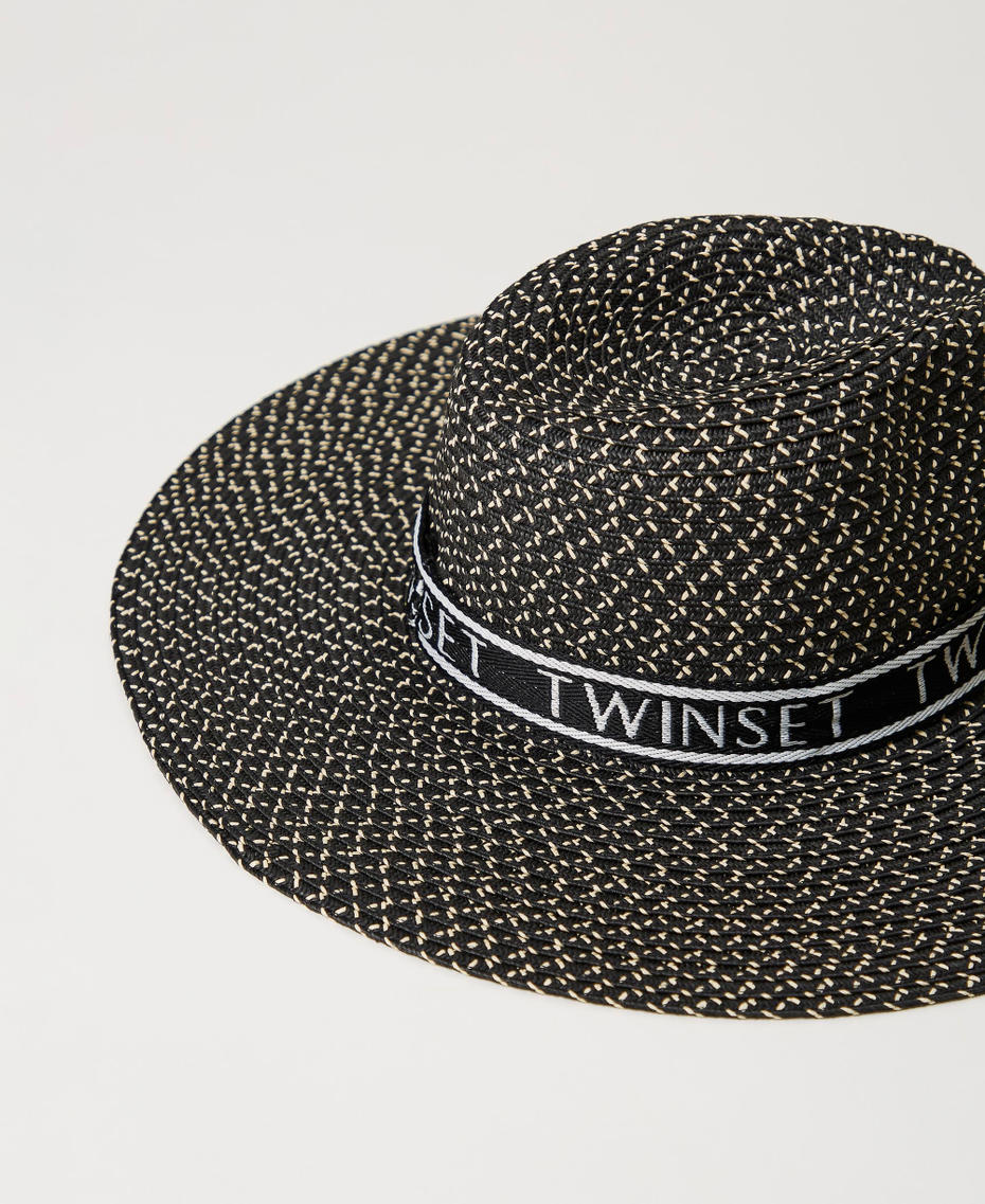 Wide brim hat with logo Black Woman 241TO5170-03