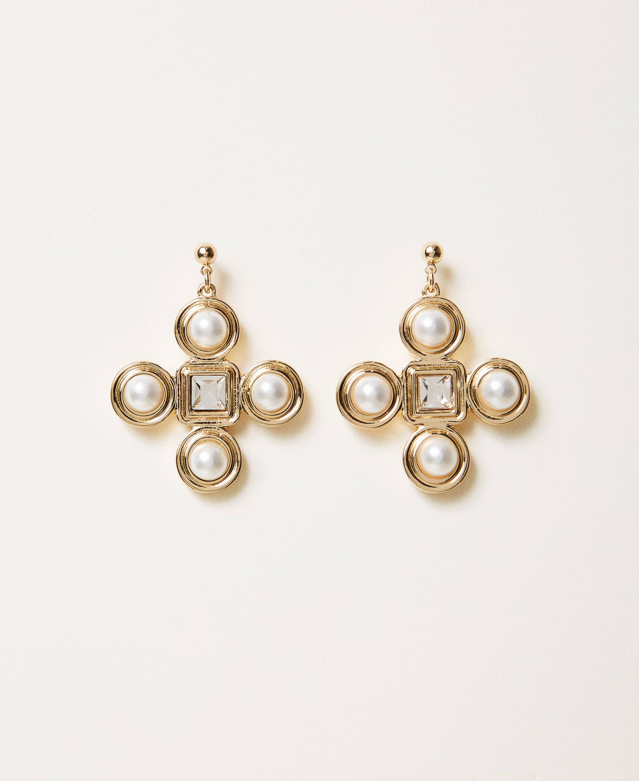 Boucles d&rsquo;oreilles pendantes en croix New Gold Femme 241TO5200_10630_01