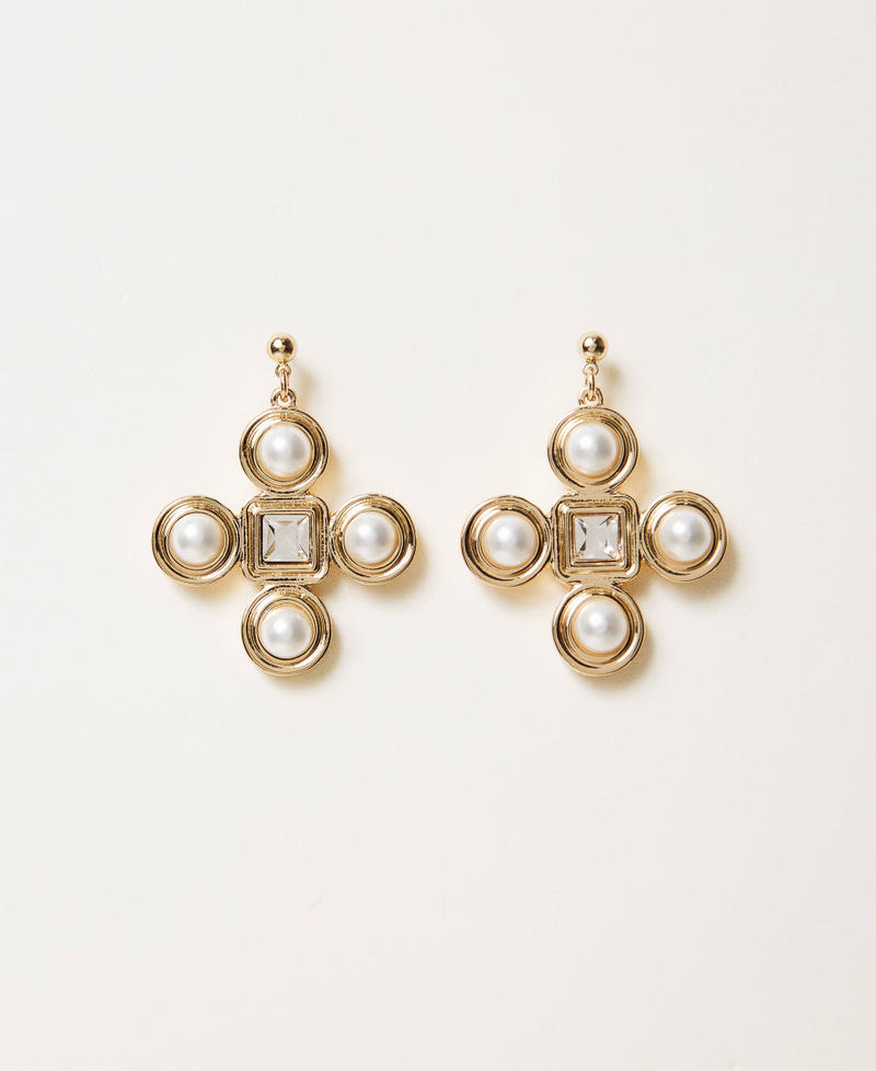 Boucles d’oreilles pendantes en croix