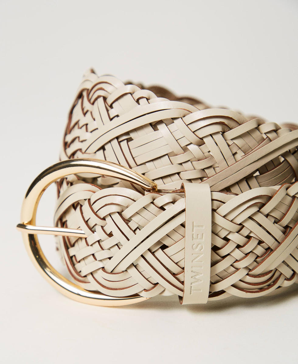 Ceinture en cuir r&eacute;g&eacute;n&eacute;r&eacute;