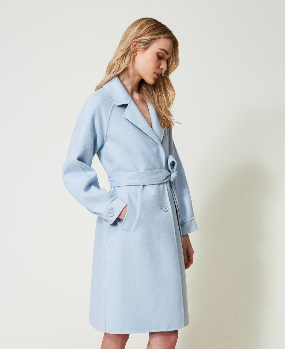 Cappotto in double di misto lana Donna, Nero | TWINSET Milano
