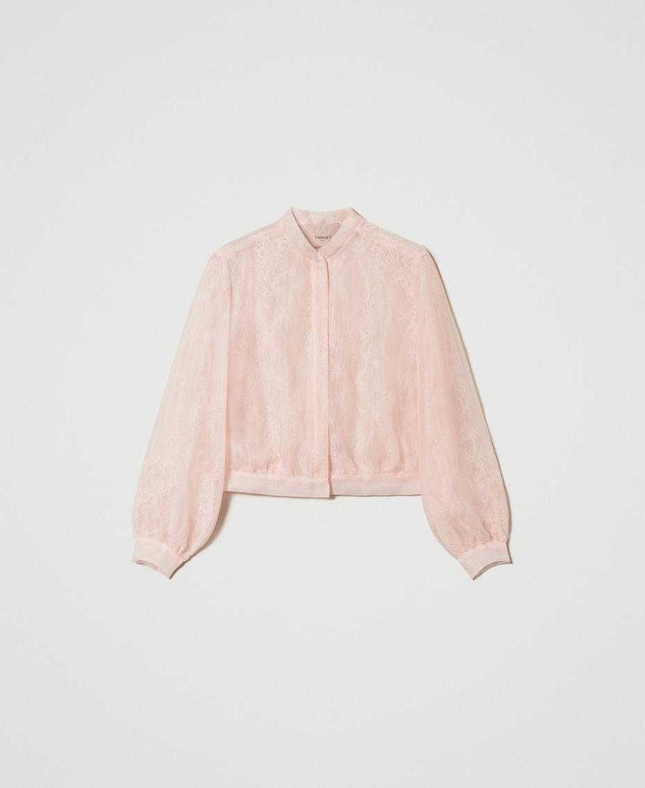 Giacca a bomber in organza e pizzo Rosa Cupcake Donna 241TP2020_00178_S0