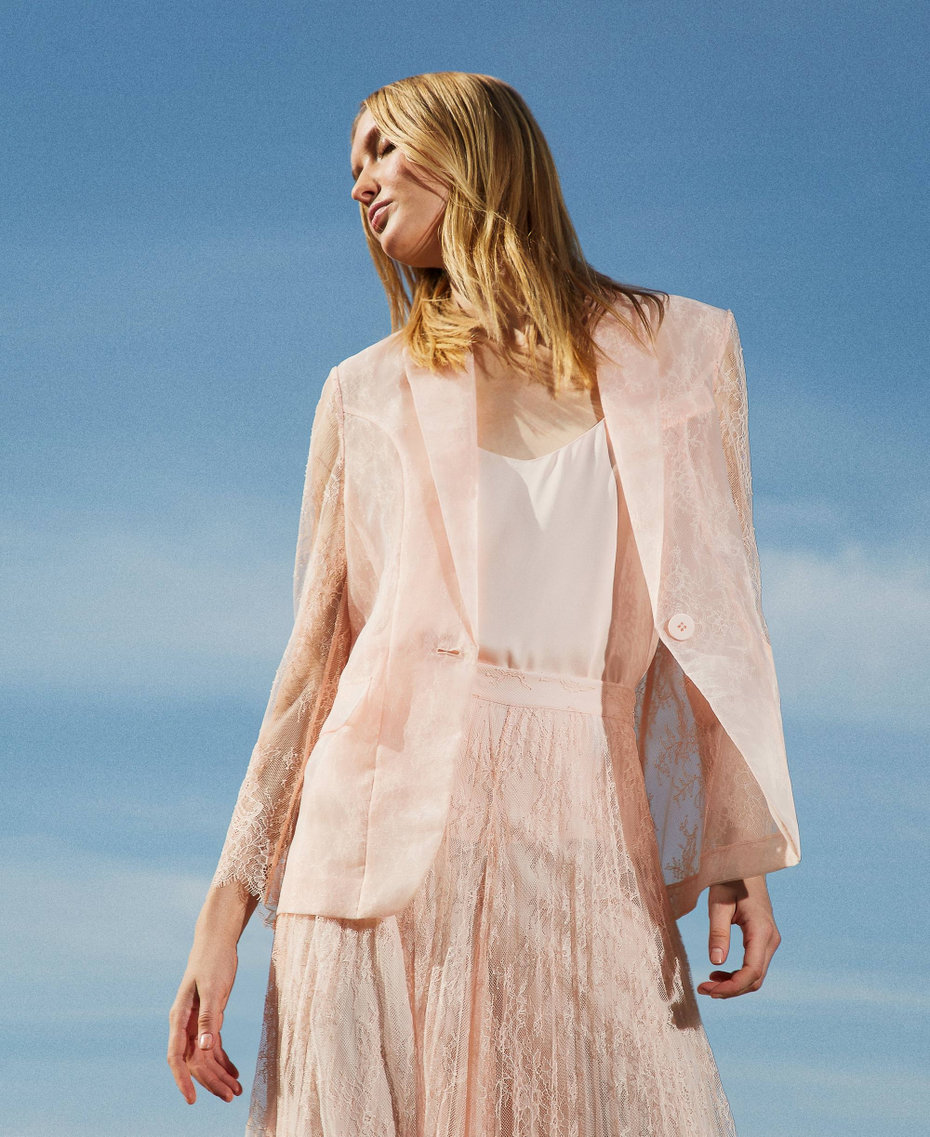 Blazer en organza et dentelle