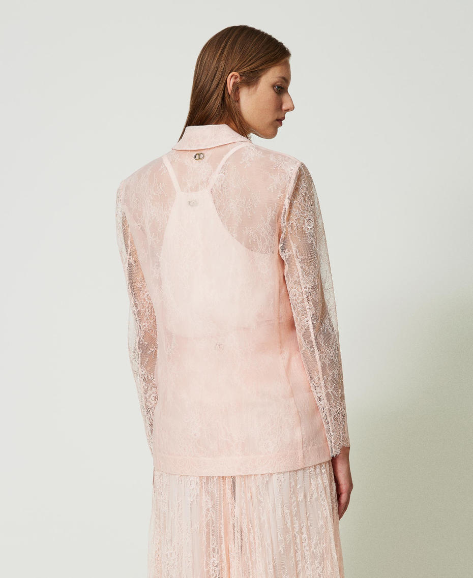 Blazer en organza et dentelle