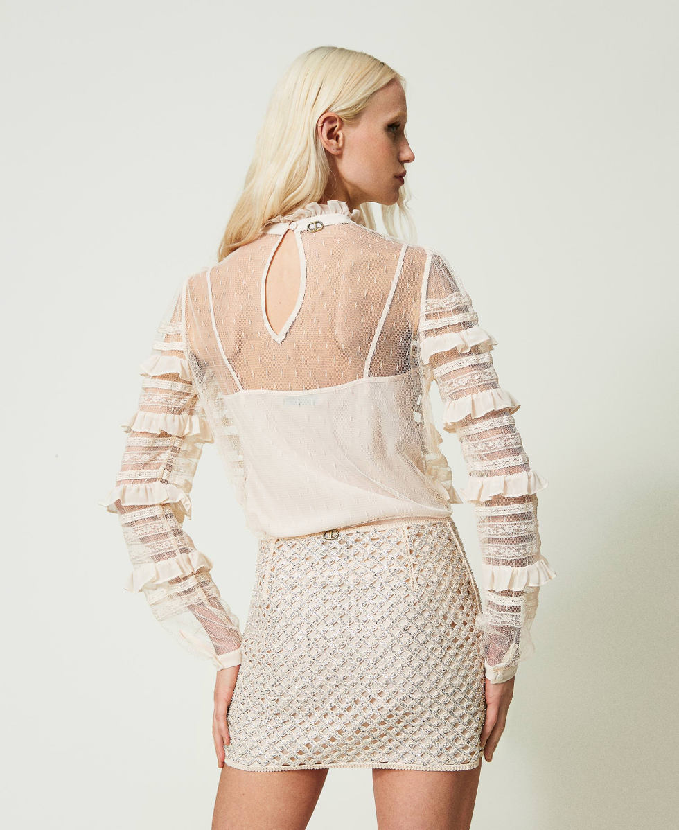 Blusa pizzo twin set online