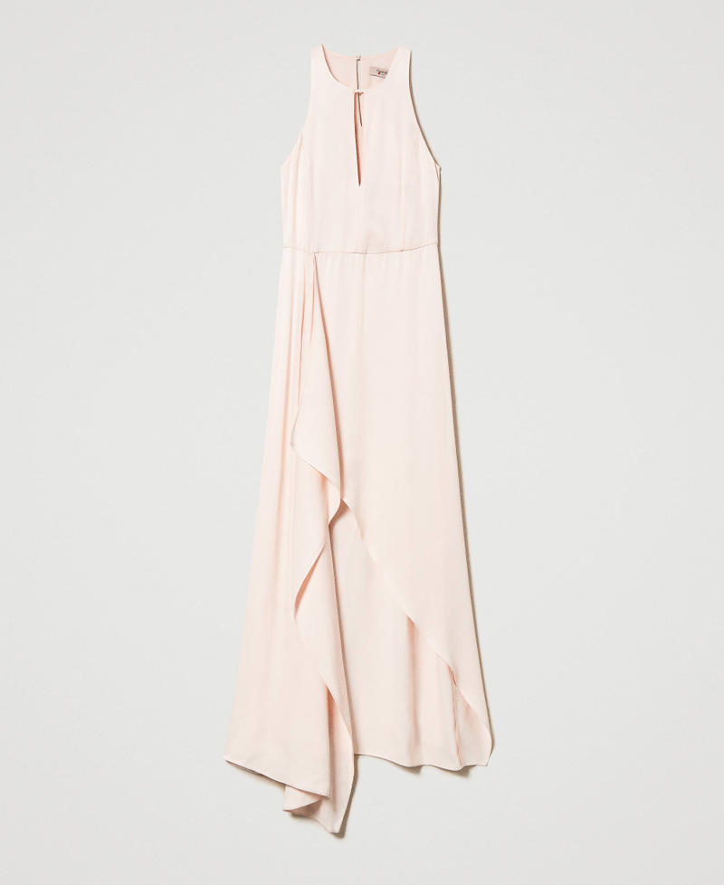Robe longue asymétrique en satin Cupcake Pink Femme 241TP2101-0S