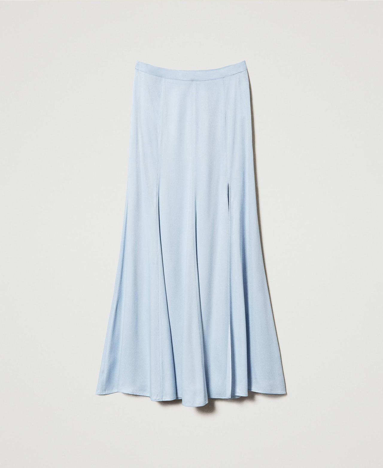 Long satin skirt