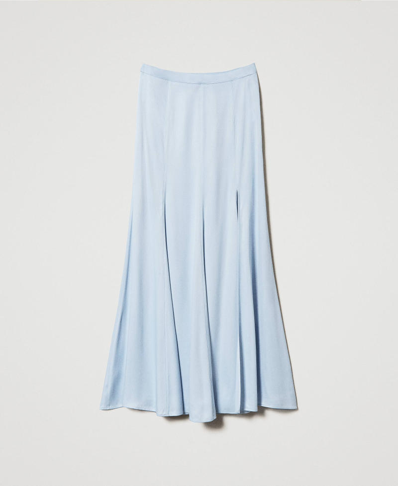Long satin skirt