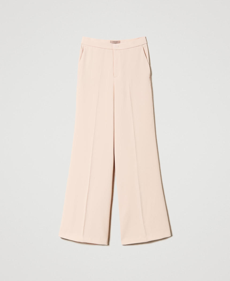 Pantalon ample en cr&ecirc;pe Cupcake Pink Femme 241TP2130_00178_S0
