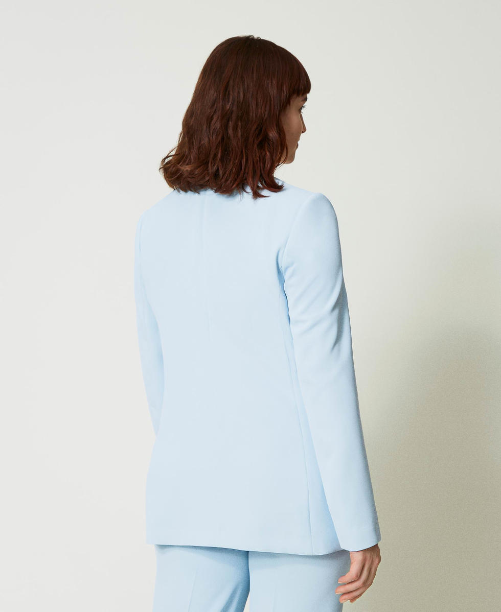 Cady crêpe blazer with jewel