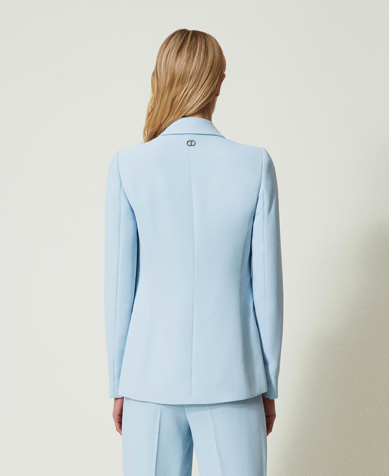 Cady crêpe blazer with jewel