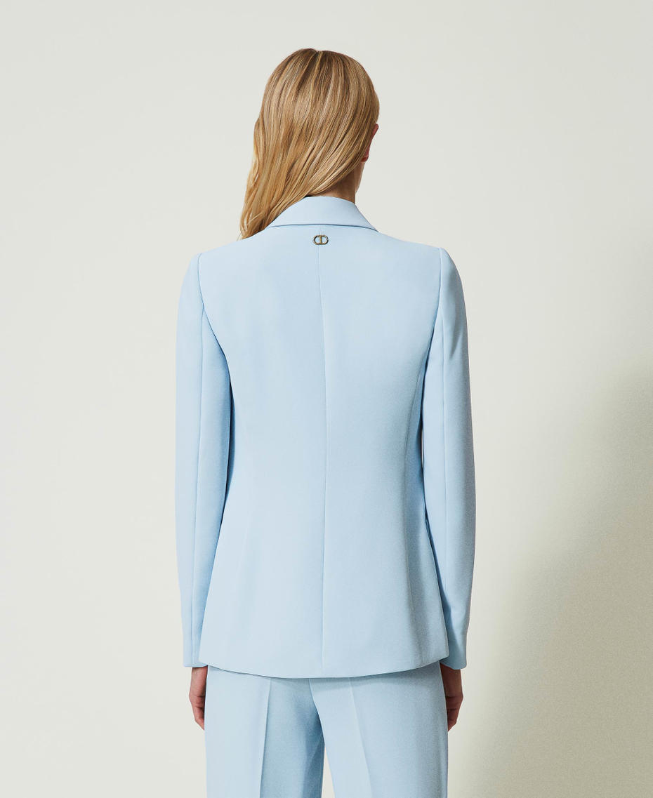 Cady crêpe blazer with jewel