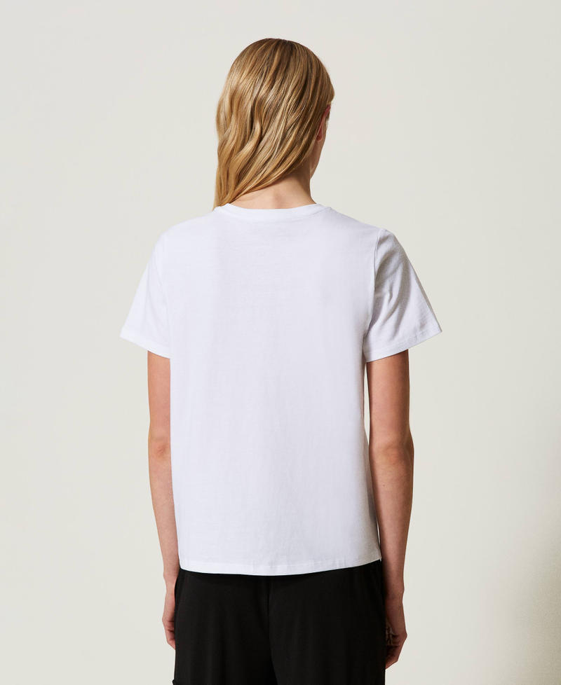T-shirt regular avec Oval T strassé