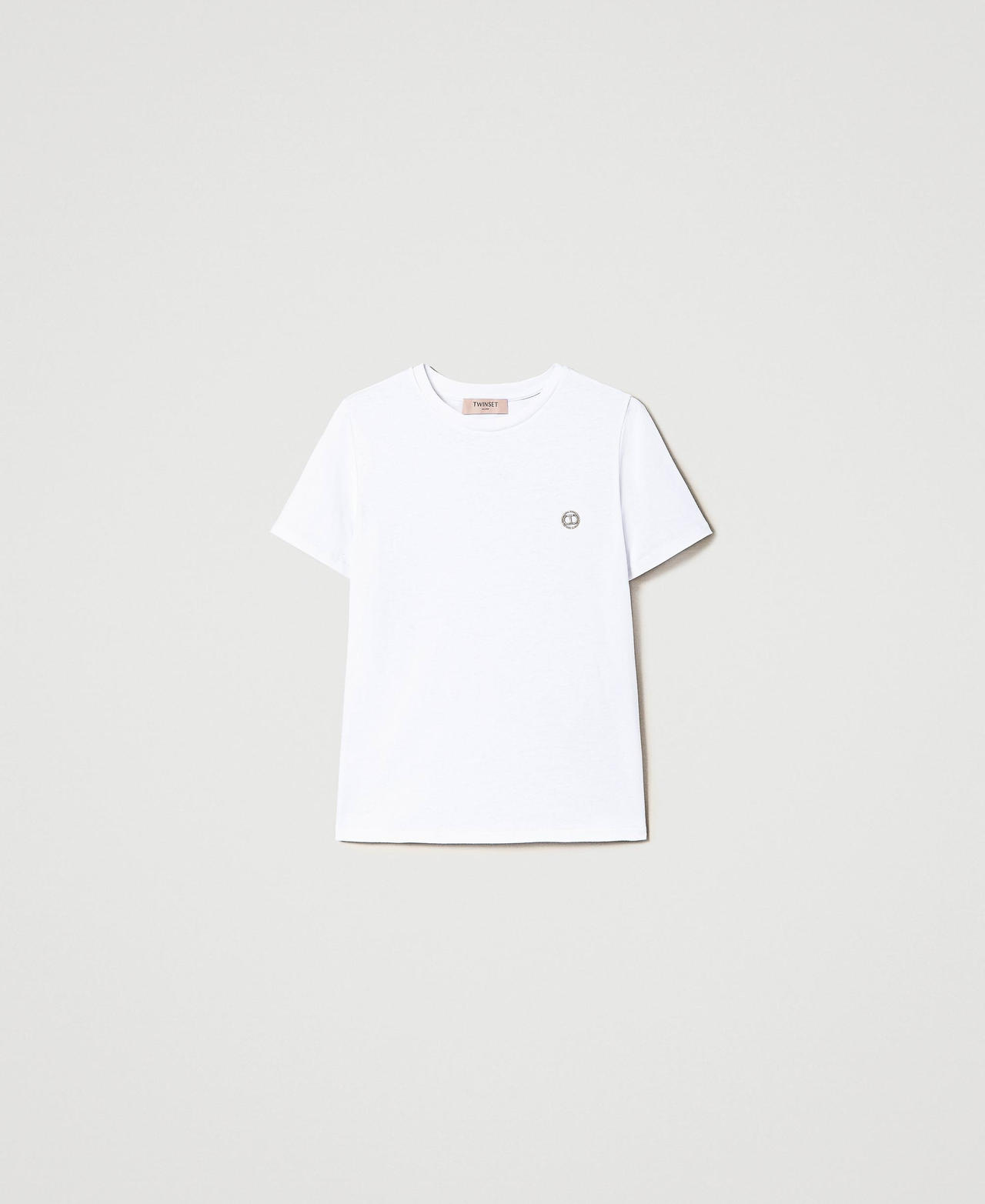 T-shirt regular avec Oval T strassé