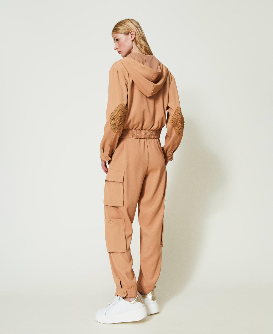 Crêpe cargo trousers
