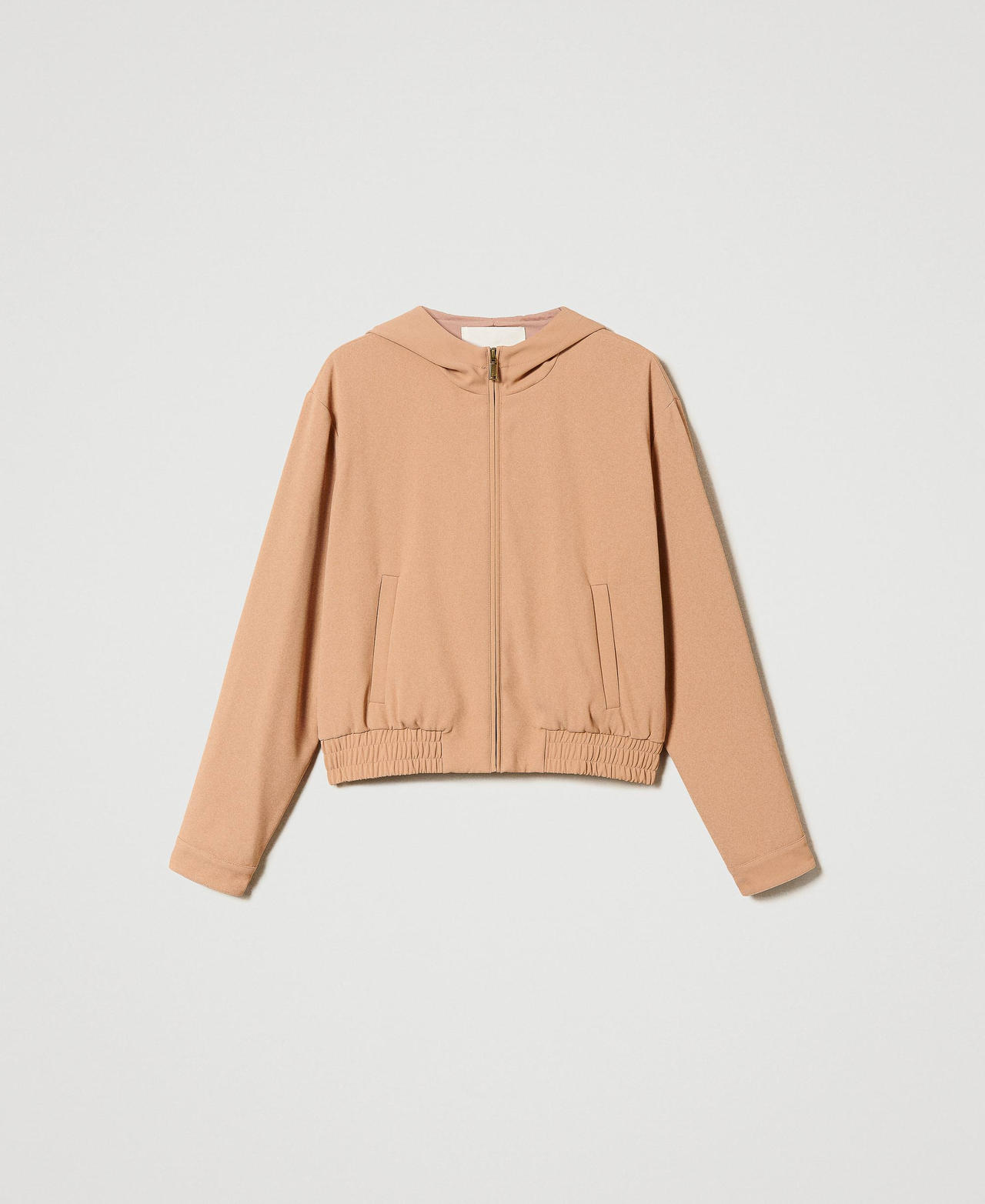 Bomber en crêpe avec macramé