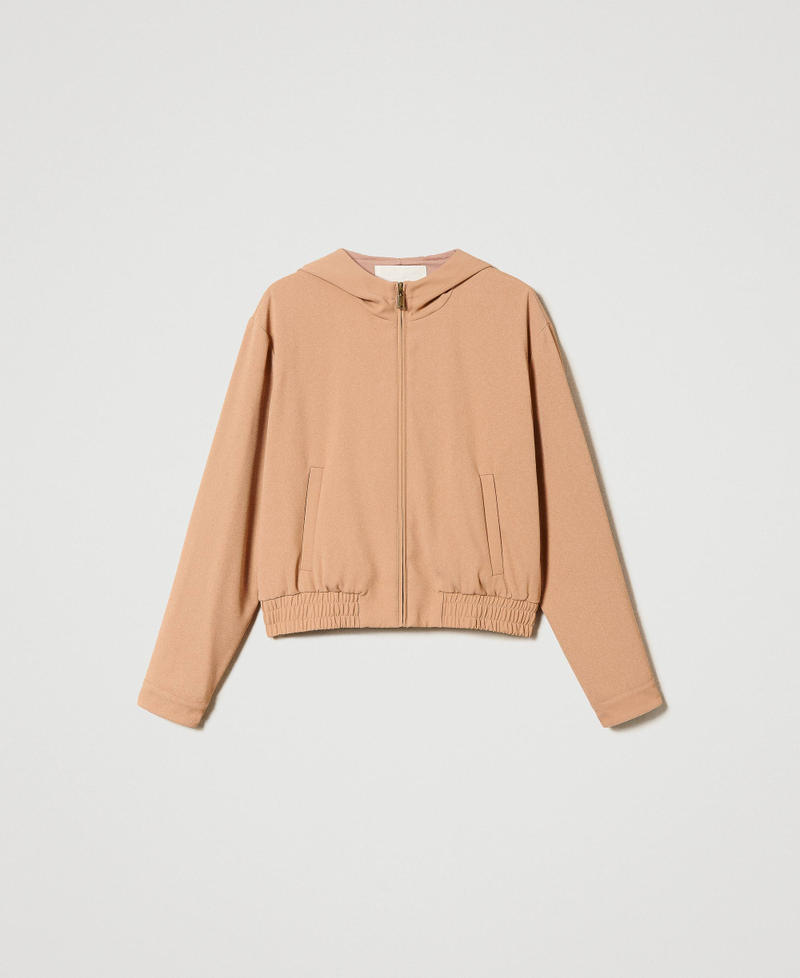 Bomber en crêpe avec macramé