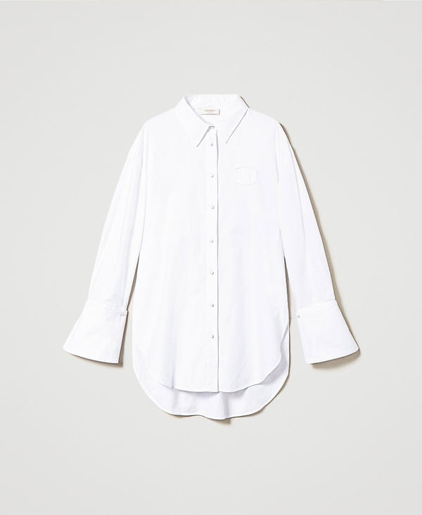 Camicia over con polsini rimovibili