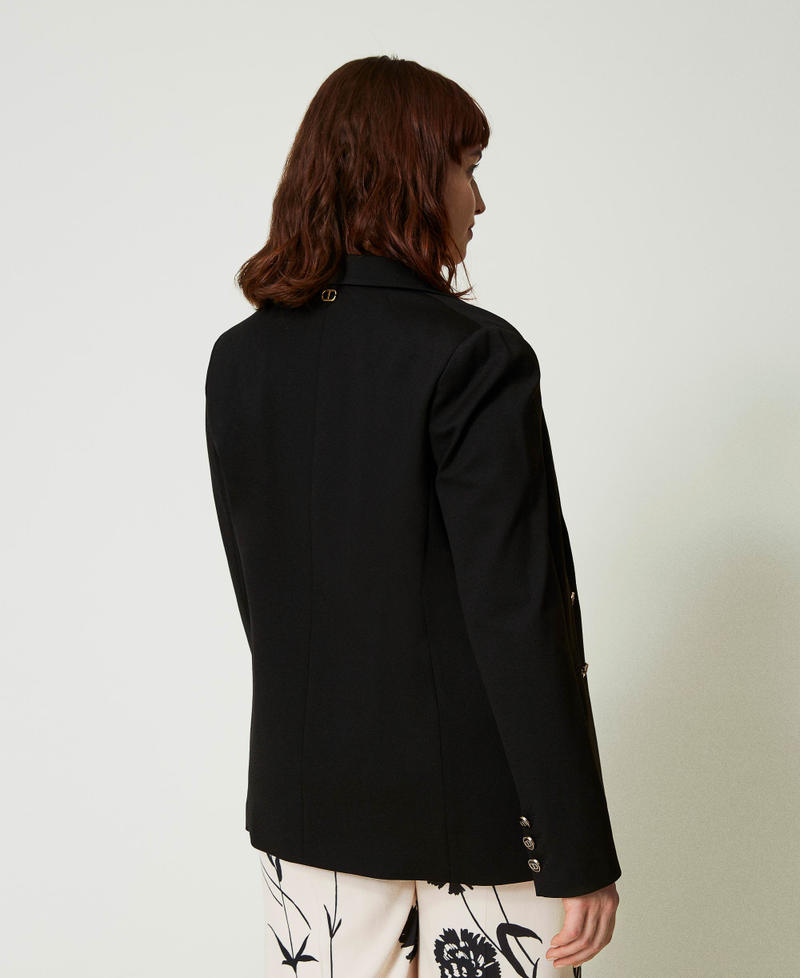 Blazer with Oval T buttons Black Woman 241TP2270_00006_03