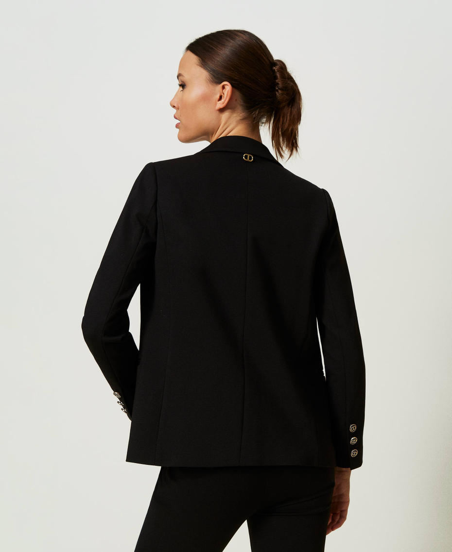 Blazer with Oval T buttons Black Woman 241TP2270_00006_07