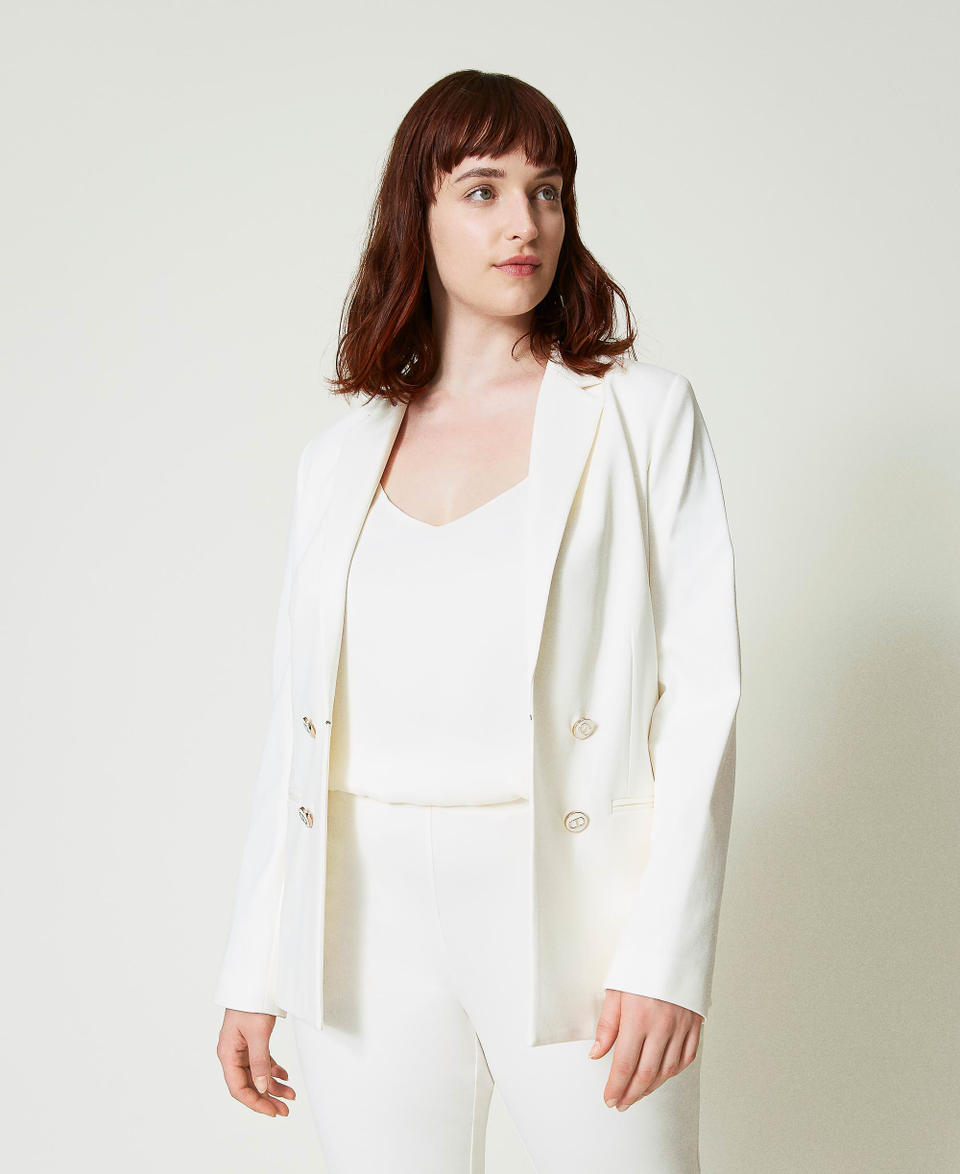 Blazer with Oval T buttons White Snow Woman 241TP2270_00282_01