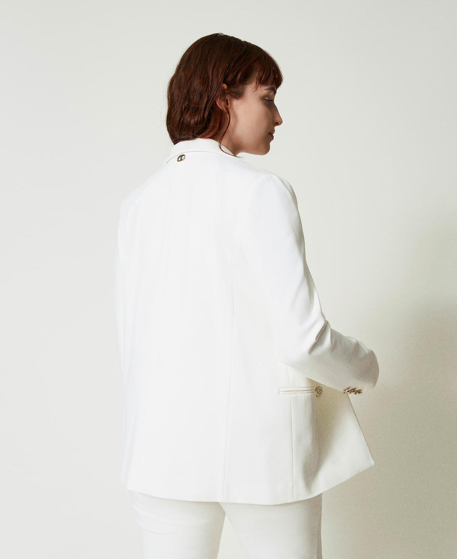 Blazer with Oval T buttons White Snow Woman 241TP2270_00282_03