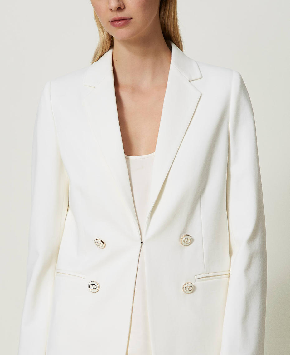 Blazer with Oval T buttons White Snow Woman 241TP2270_00282_07