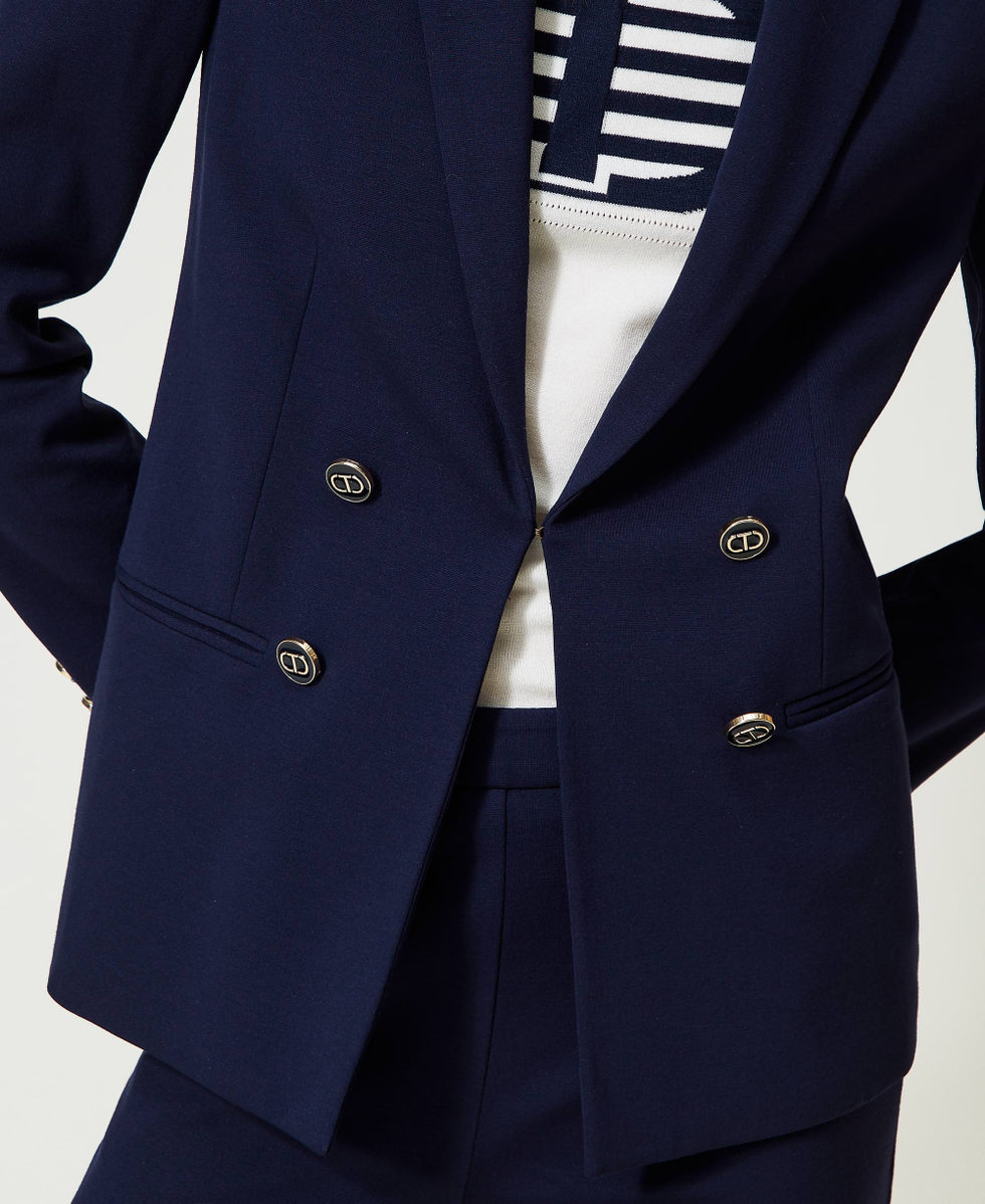 Giacca blazer con bottoni Oval T