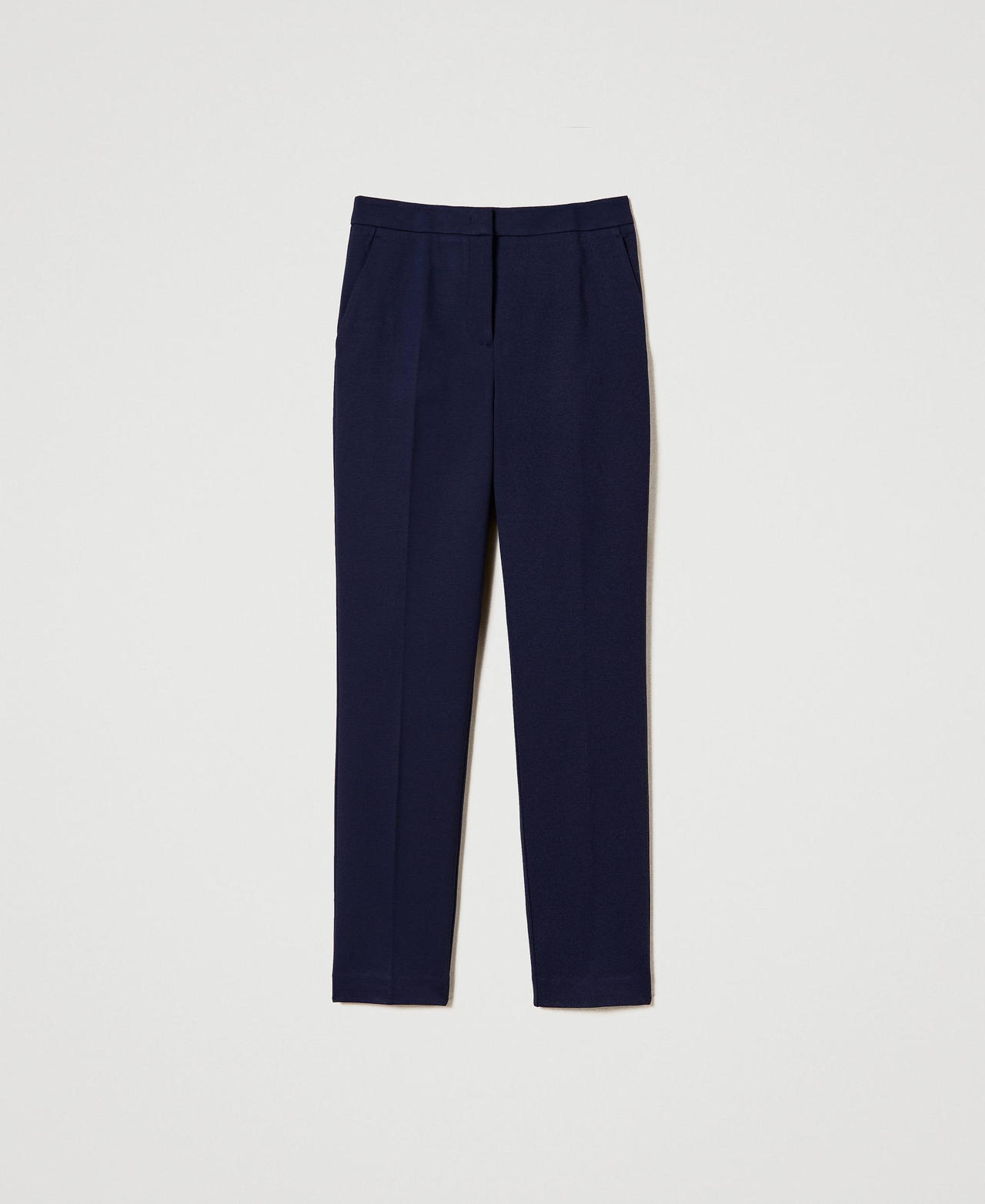 Cigarette trousers with permanent crease